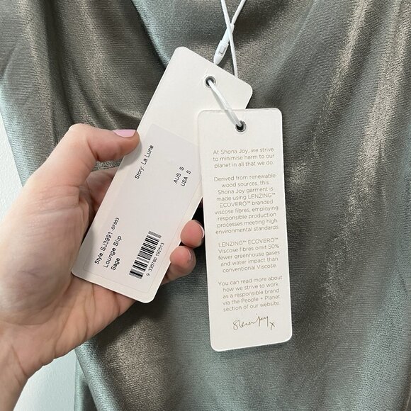 Shona Joy NWT La Lune Lounge Slip Dress in Sage Green Size Small - Picture 4 of 8